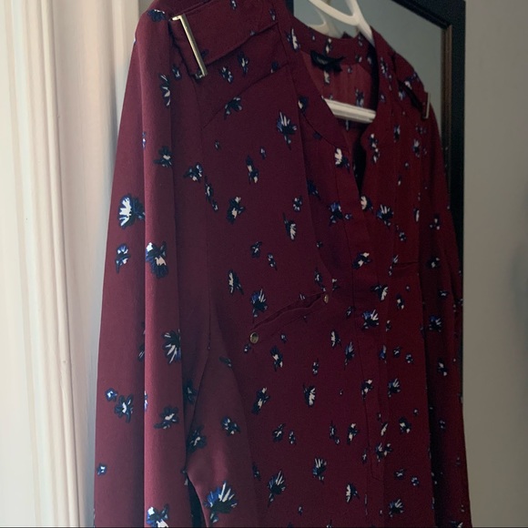 EUC Deep Red Medium Dynamite Blouse - Picture 5 of 9